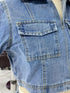 'Chara' Short Sleeve Top and Skort Denim Set - Celes Fashion